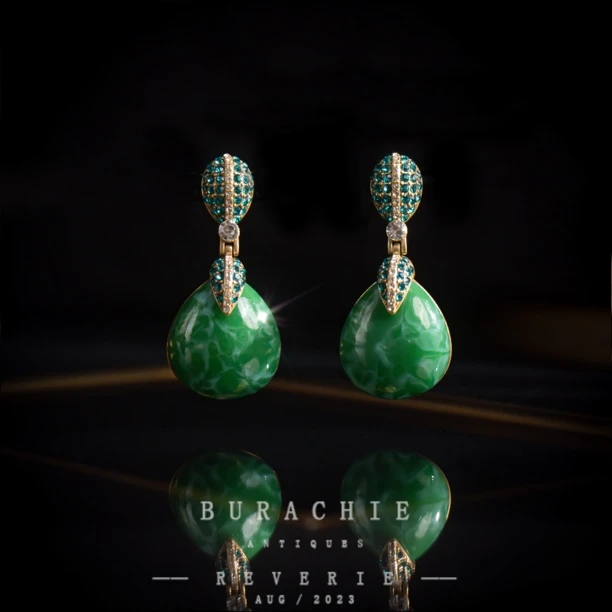 铜合金仿水晶耳饰 【8492】周年珍藏英｜经典原标克拉款CrownFrett