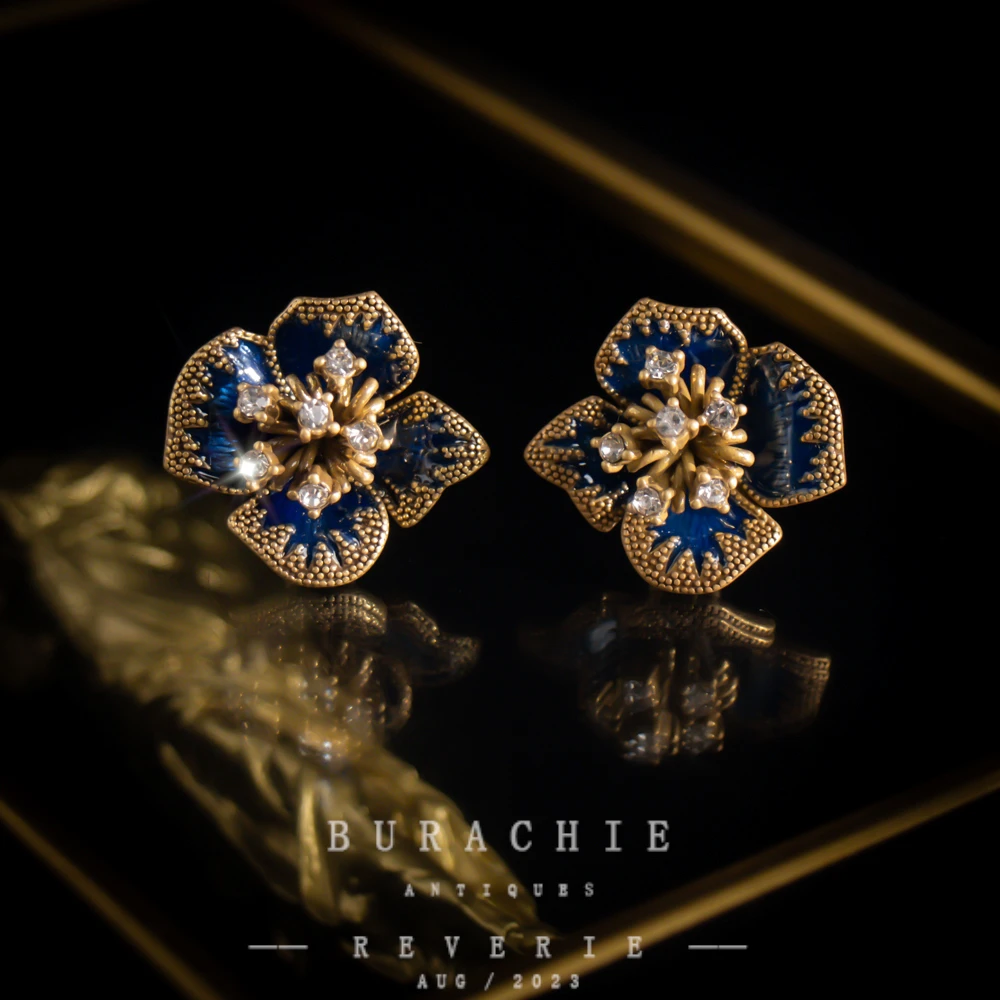 铜合金仿水晶耳饰 【9746】周年珍藏英｜经典原标克拉款CrownFrett