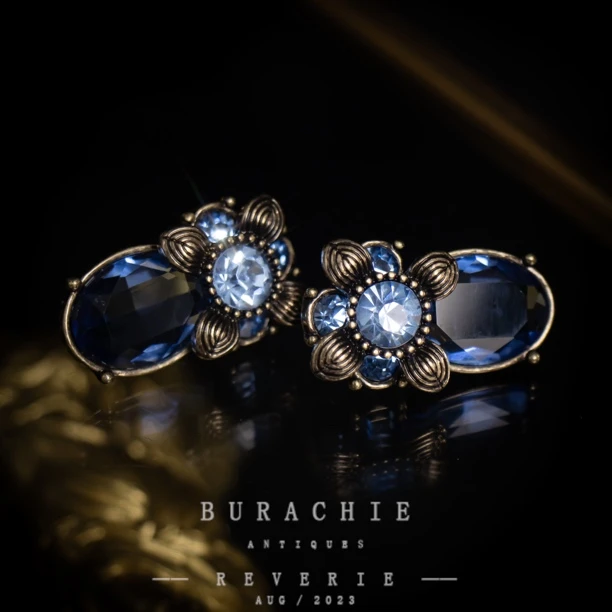 铜合金仿水晶耳饰 【6483】FancyJewelry色彩斑斓大克拉满镶嵌多宝