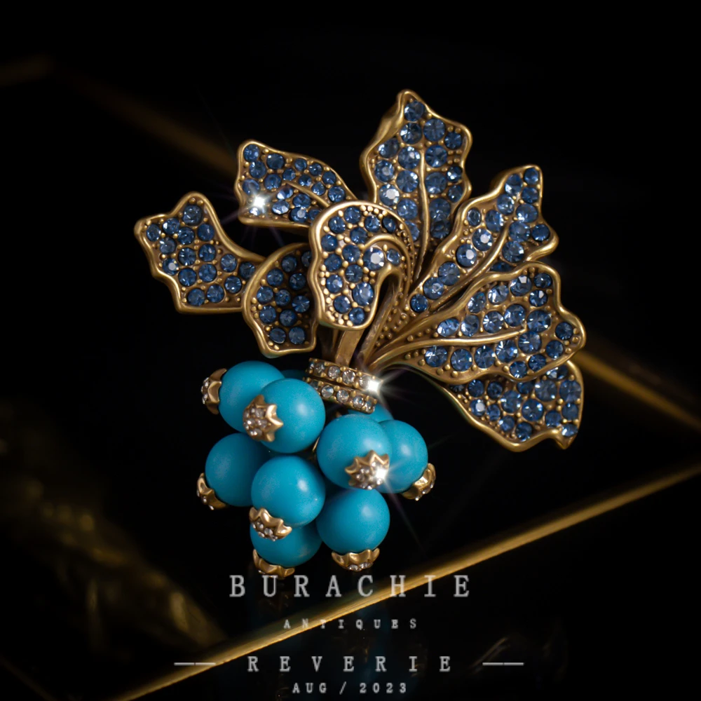 铜合金仿水晶胸针 【5154】周年珍藏英｜经典原标克拉款CrownFrett