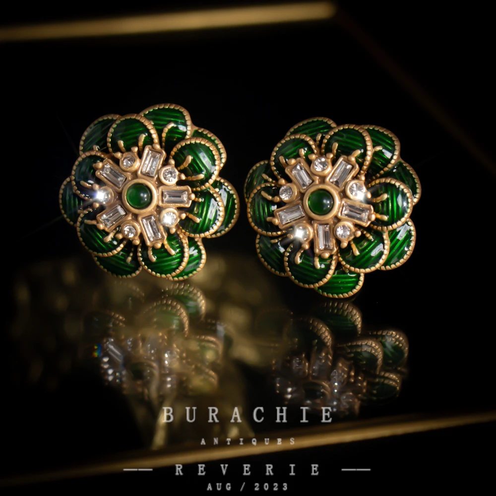 铜合金仿水晶耳饰 【8565】周年珍藏英｜经典原标克拉款CrownFrett