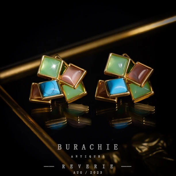 铜合金仿水晶耳饰 【4986】周年珍藏英｜经典原标克拉款CrownFrett