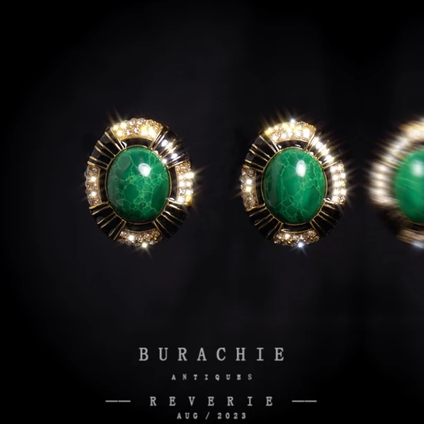 铜合金仿水晶耳饰 【8039】店主珍藏1950s 巴黎风格致敬香奶奶