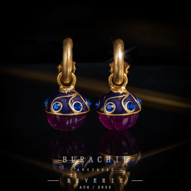 铜合金仿水晶耳饰 【9467】周年珍藏英｜经典原标克拉款CrownFrett