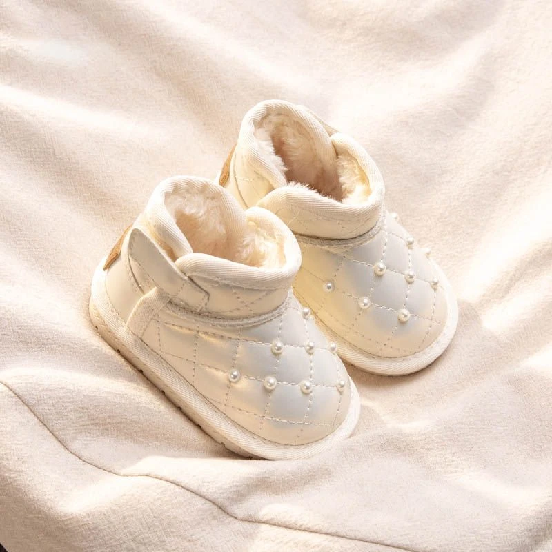【好物】冬季女宝宝雪地靴婴幼儿学步鞋小童鞋子加绒加厚保暖公主