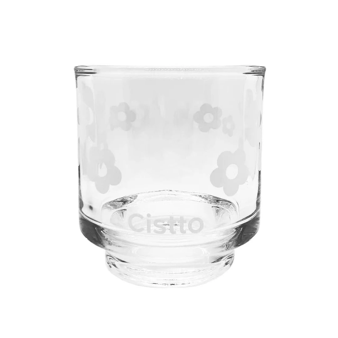 小花玻璃杯