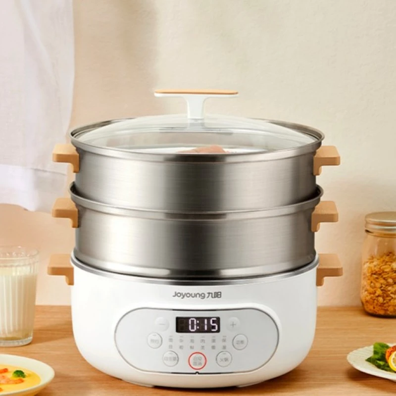 九阳电蒸锅家用多功能煮锅三层大容量蒸食品级海鲜蒸煮双层GZ530