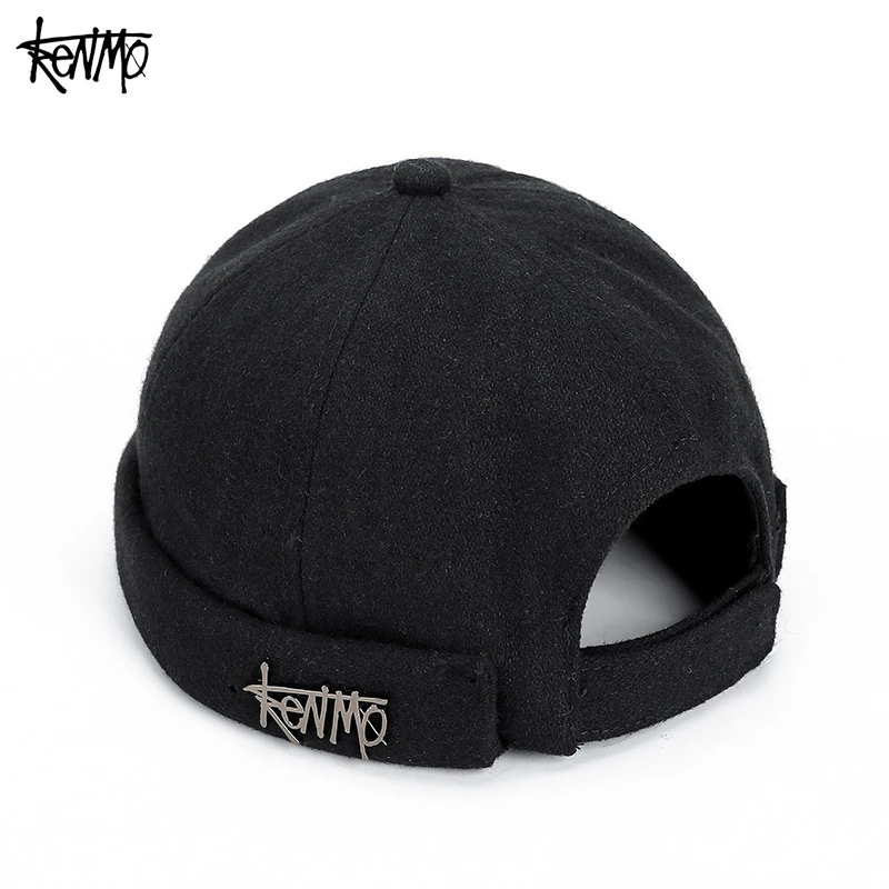 肯默冬季瓜皮帽潮牌日系嘻哈雅痞时尚风流氓寸头保暖帽子地主帽