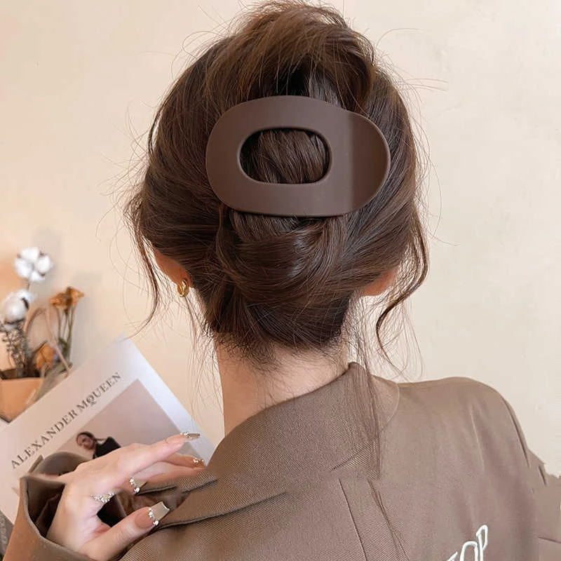 简约ins后脑勺盘发大号鸭嘴夹冬季气质抓夹女2024新款发夹高级感~