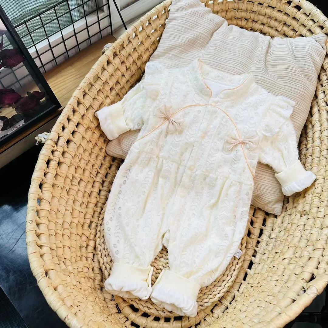 7一帘幽梦（双层）春款宝宝哈衣连体衣闭档蕾丝婴儿幼儿新生儿