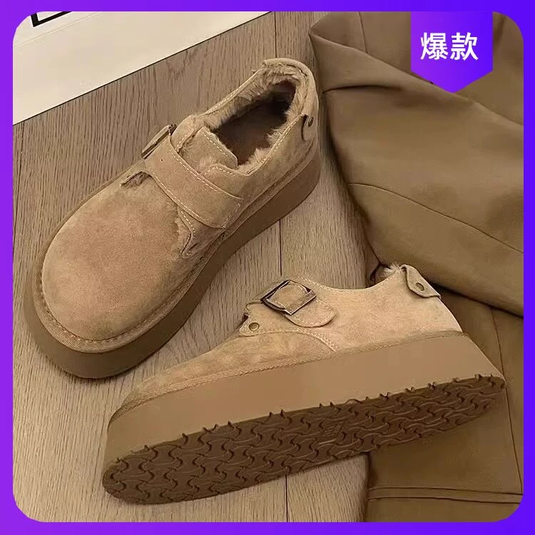 加绒板鞋女孩勃肯鞋棉鞋保暖加厚运动儿童洋气2025女童鞋冬款新款