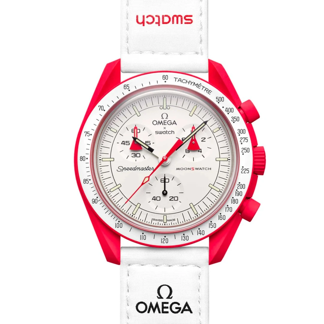 全新未使用 Omega/欧米茄 斯沃琪联名/火星款/42mm/全套/男表