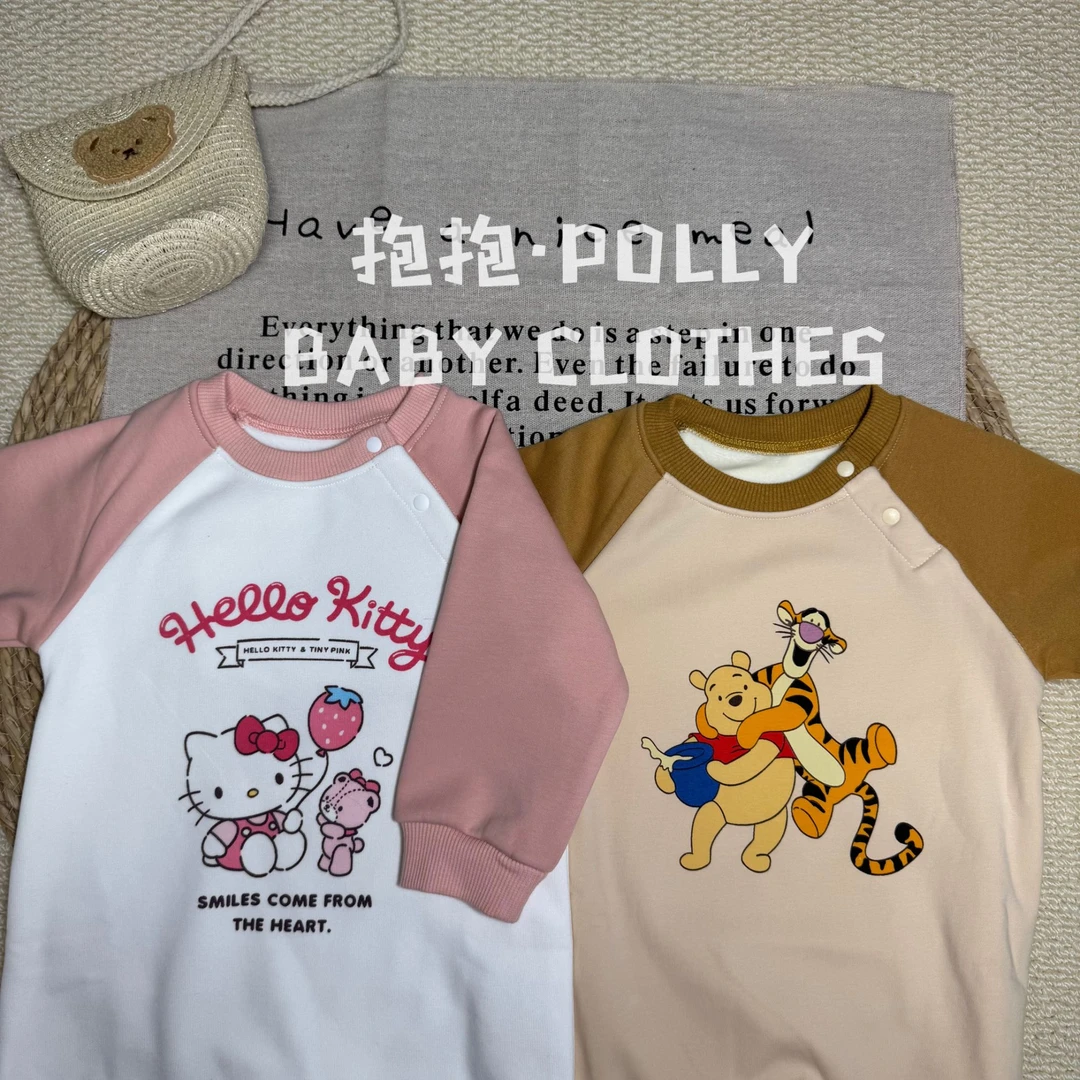 『抱抱polly』可爱卡通立领加厚外出爬服