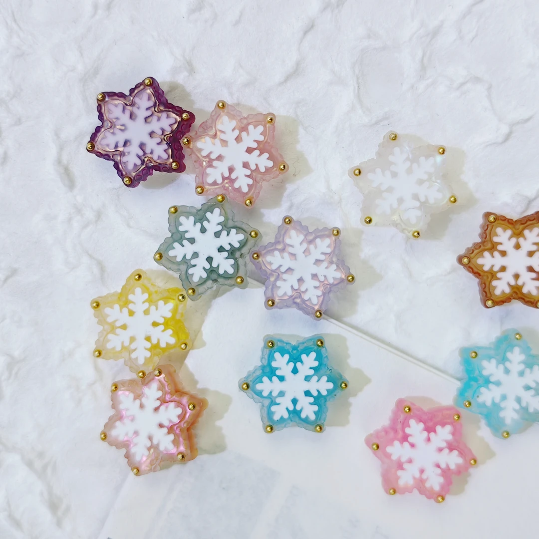 韩国胶定制磨砂发光手绘雪花