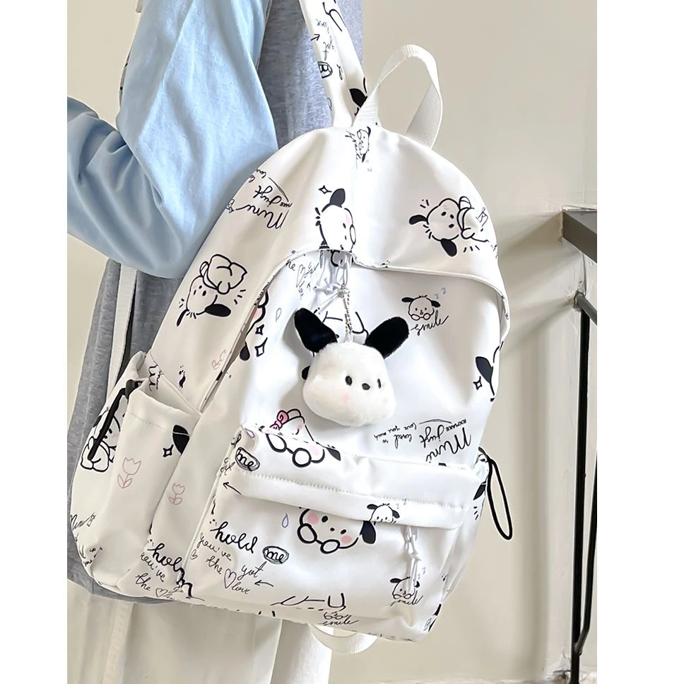 日系帕恰狗少女书包初中生可爱软妹背包女高中学生大容量双肩包女