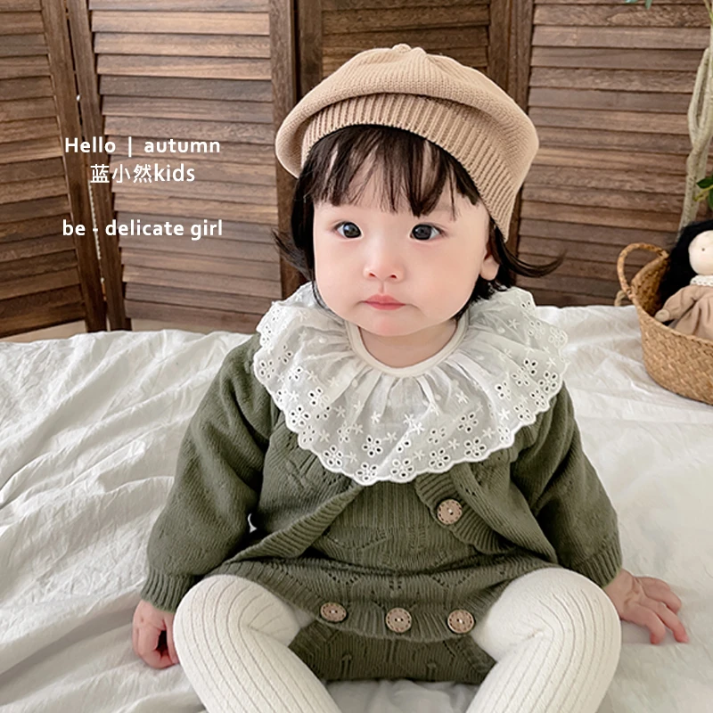 「丁达尔穿搭」儿童包屁女童宝宝韩版针织春秋洋气百搭K24C20