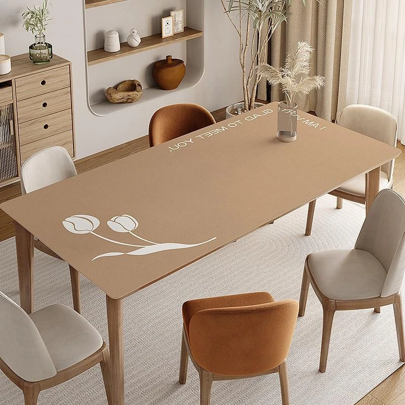 轻奢高档免洗防水防油防烫PVC餐桌垫茶几垫家用桌布长方形台布
