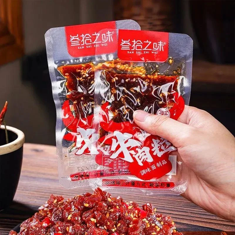儿时经典校园沙嗲素牛肉干怀旧辣条肉粒素肉沙嗲素食小吃零食-3