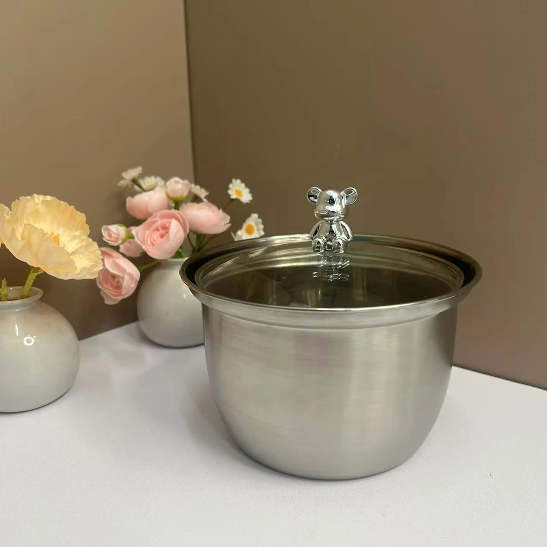 私人定制不锈钢聚宝盆升级带盖子1个野餐餐具【汤姆粉丝专属】2024