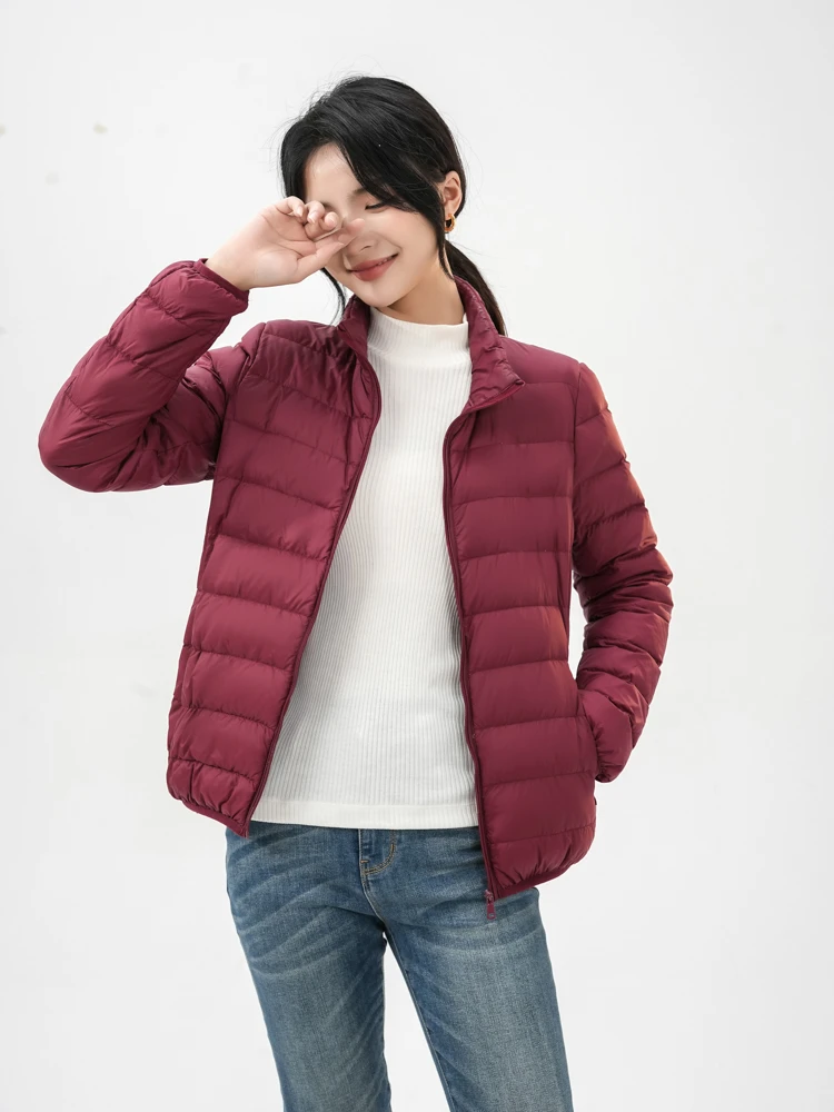 （巅峰）白鸭绒羽绒服 立领轻薄羽绒外套