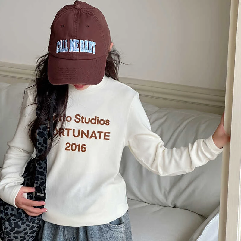 女童秋装打底衫2024新款儿童德绒显瘦弹力上衣韩版百搭长袖T恤潮