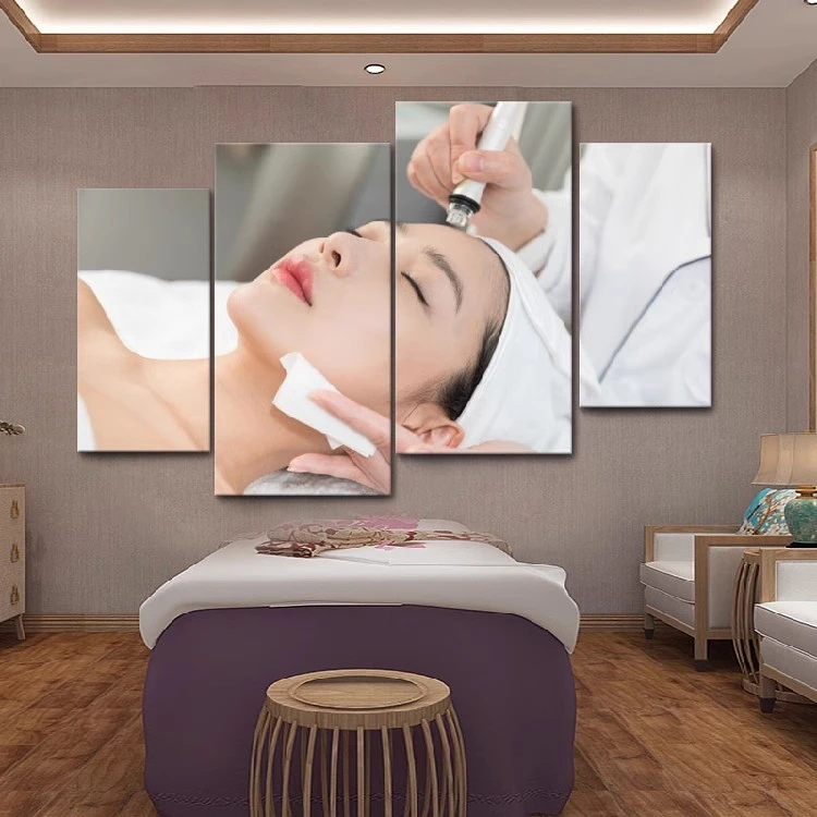 美容院装饰画艾灸按摩推背挂画高端会所背景墙画养生馆宣传海报画