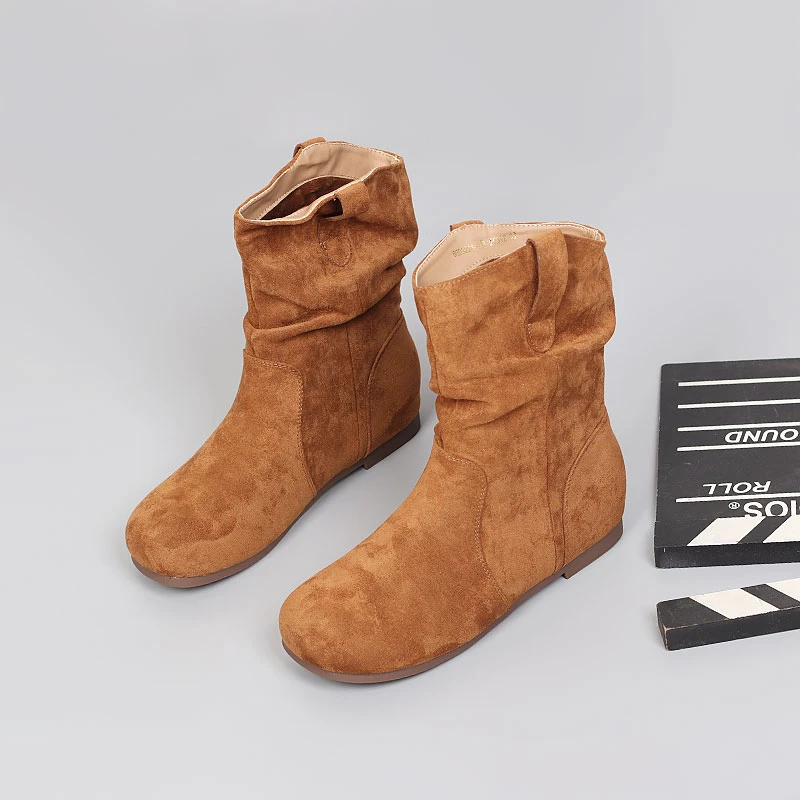 大码女鞋41一43冬脚宽胖肥爆款棉靴2024新款时尚特大号加绒弹力靴