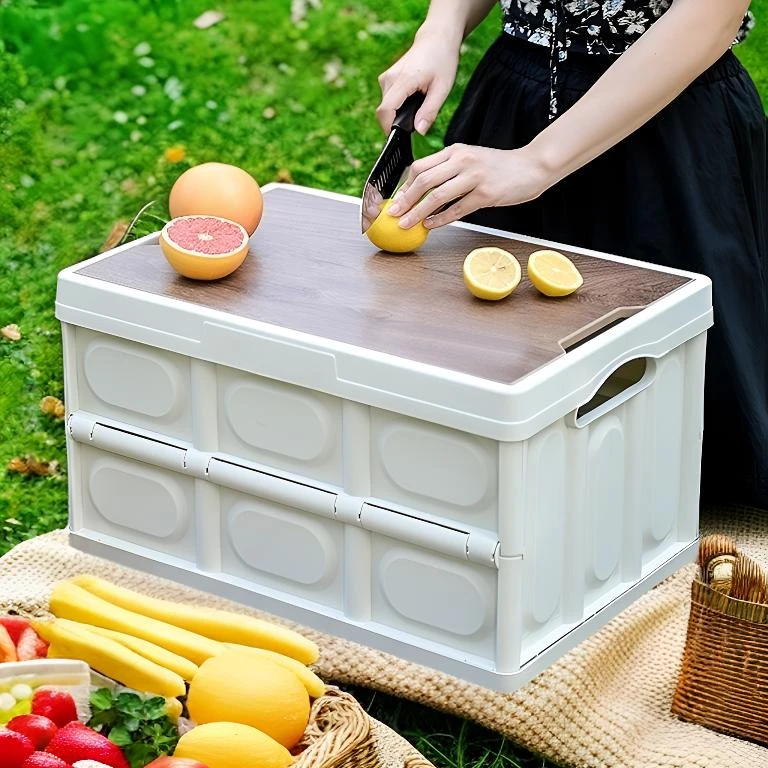 车载折叠收纳箱大容量户外露营折叠箱衣柜收纳箱家用野营箱子桌子