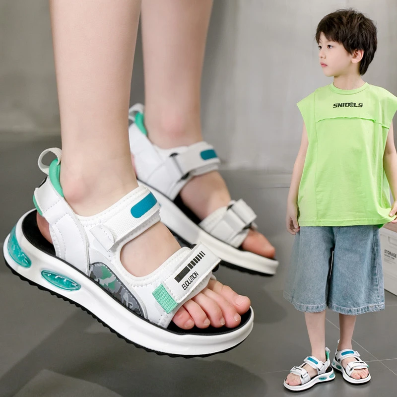 男童凉鞋2025新款夏季儿童鞋子软底凉鞋学生中大童男孩沙滩鞋宝宝