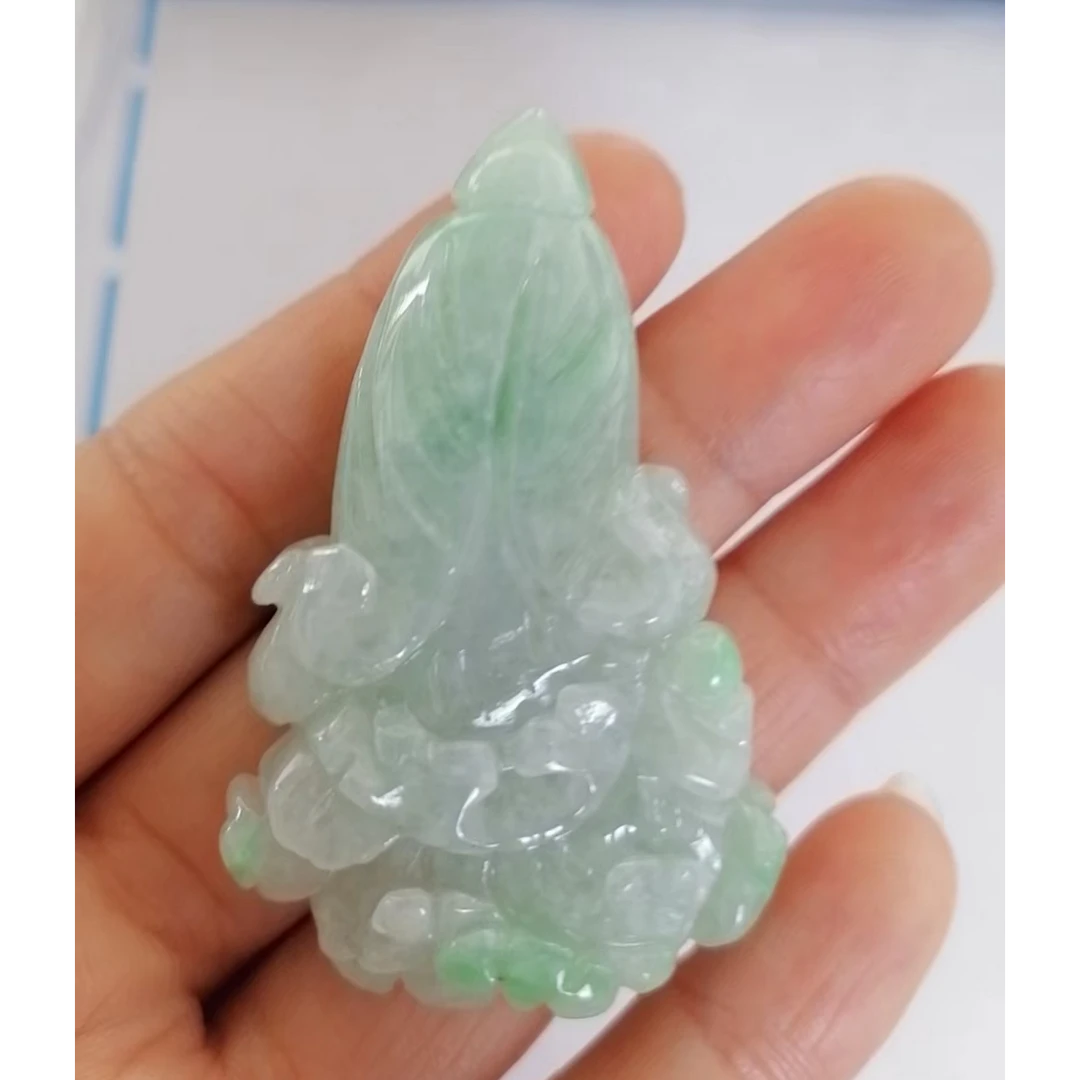 翡翠高货水润白菜5463