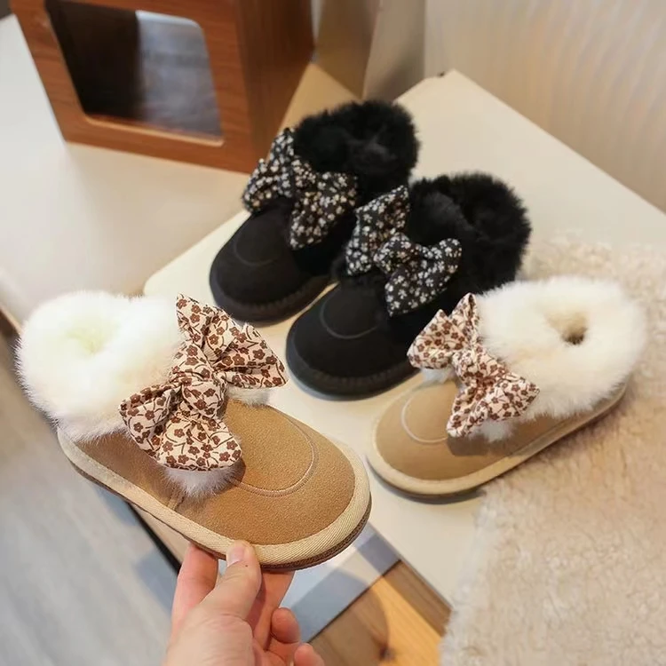 冬季棉鞋时尚加厚加绒保暖软底女宝宝防寒防冻秋冬中小童保温棉鞋