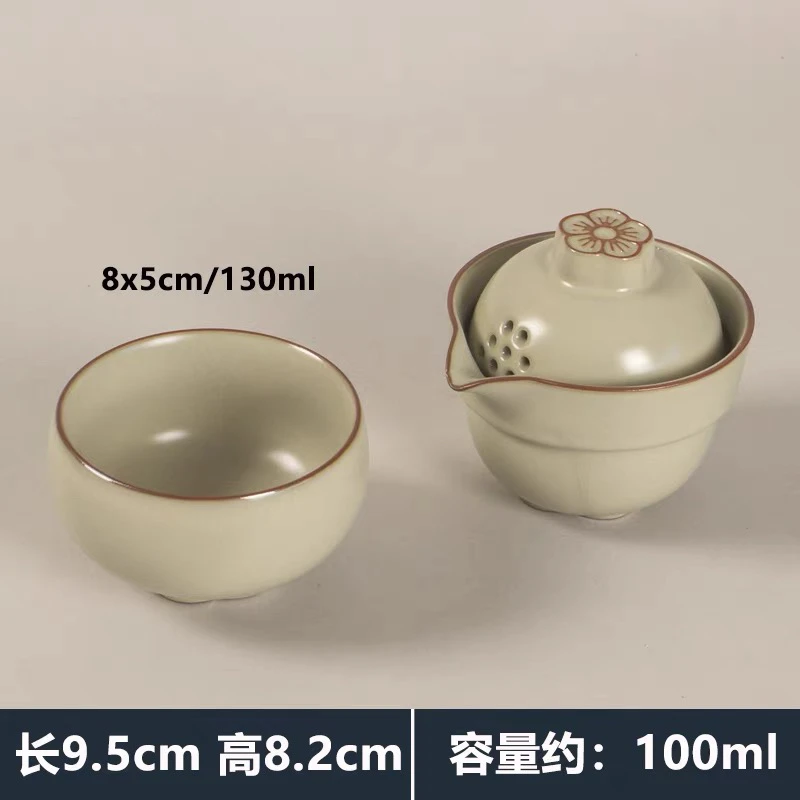 A236正品100ml汝窑小号茶壶家用汝瓷一壶三杯泡茶壶功夫茶具杯