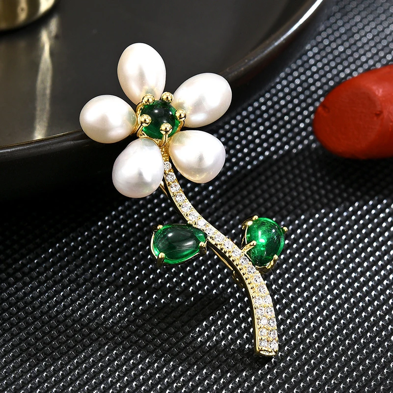 【米拉推荐】ML01165-贵珠花淡水珍珠领针