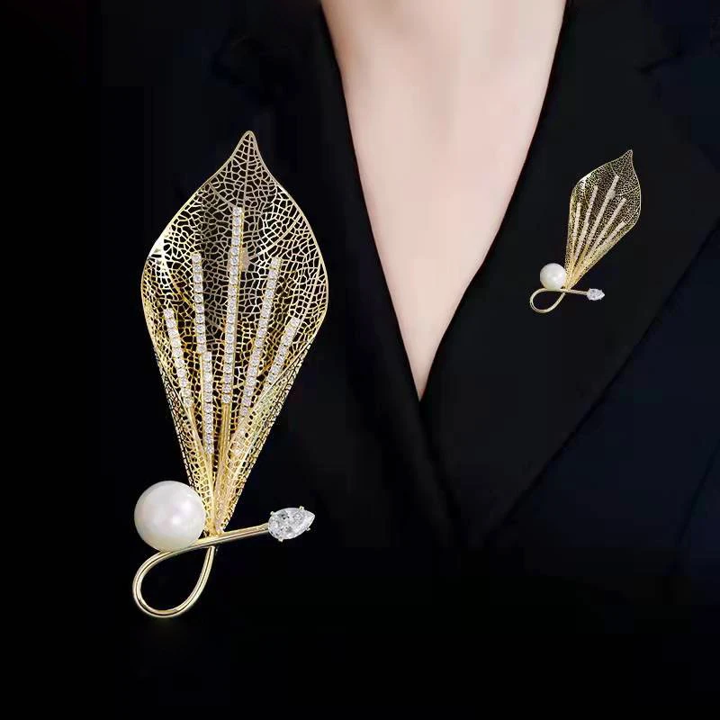 【米拉推荐】ML080-金丝百合胸针