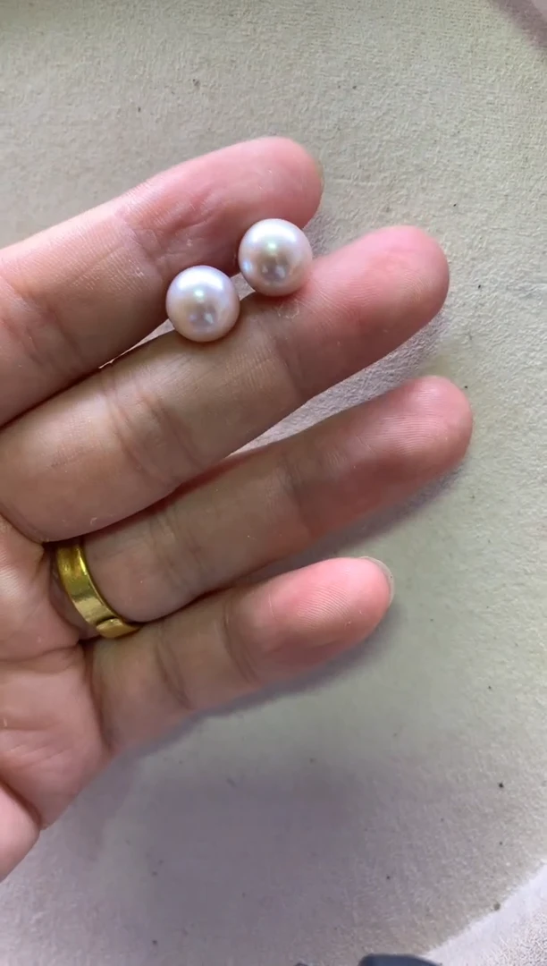 【闪购商品】淡水珍珠耳饰银S925镶嵌淡水珍珠耳钉