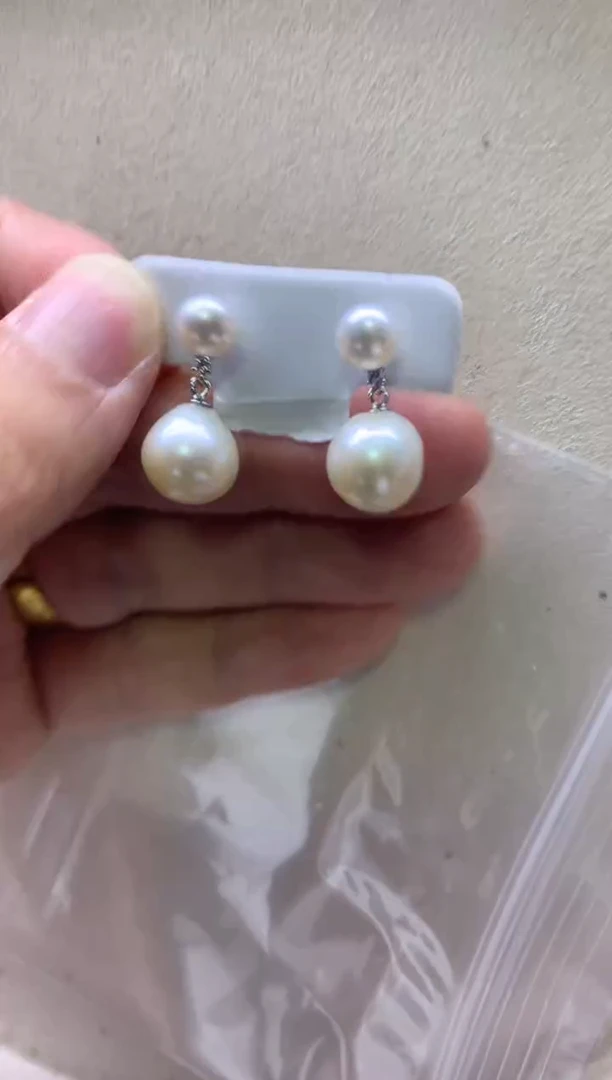 【闪购商品】淡水珍珠耳饰银S925镶嵌淡水珍珠耳饰