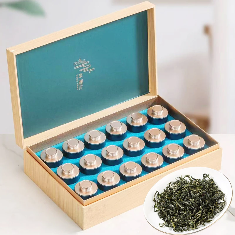 明前新茶高山碧螺春花果香绿茶小罐装茶叶散茶礼盒包装中秋礼品茶