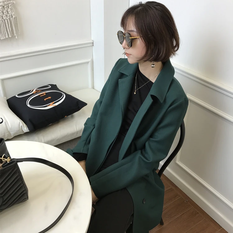 【清仓大促】墨绿色显白厚款大衣