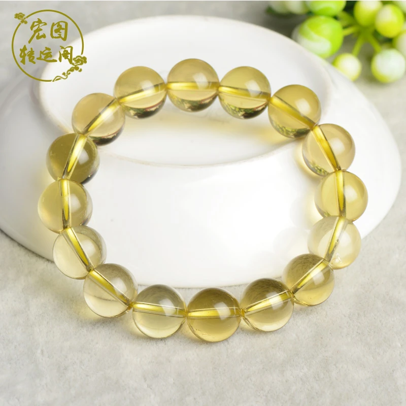 天然黄水晶手串饰品财富之石礼物