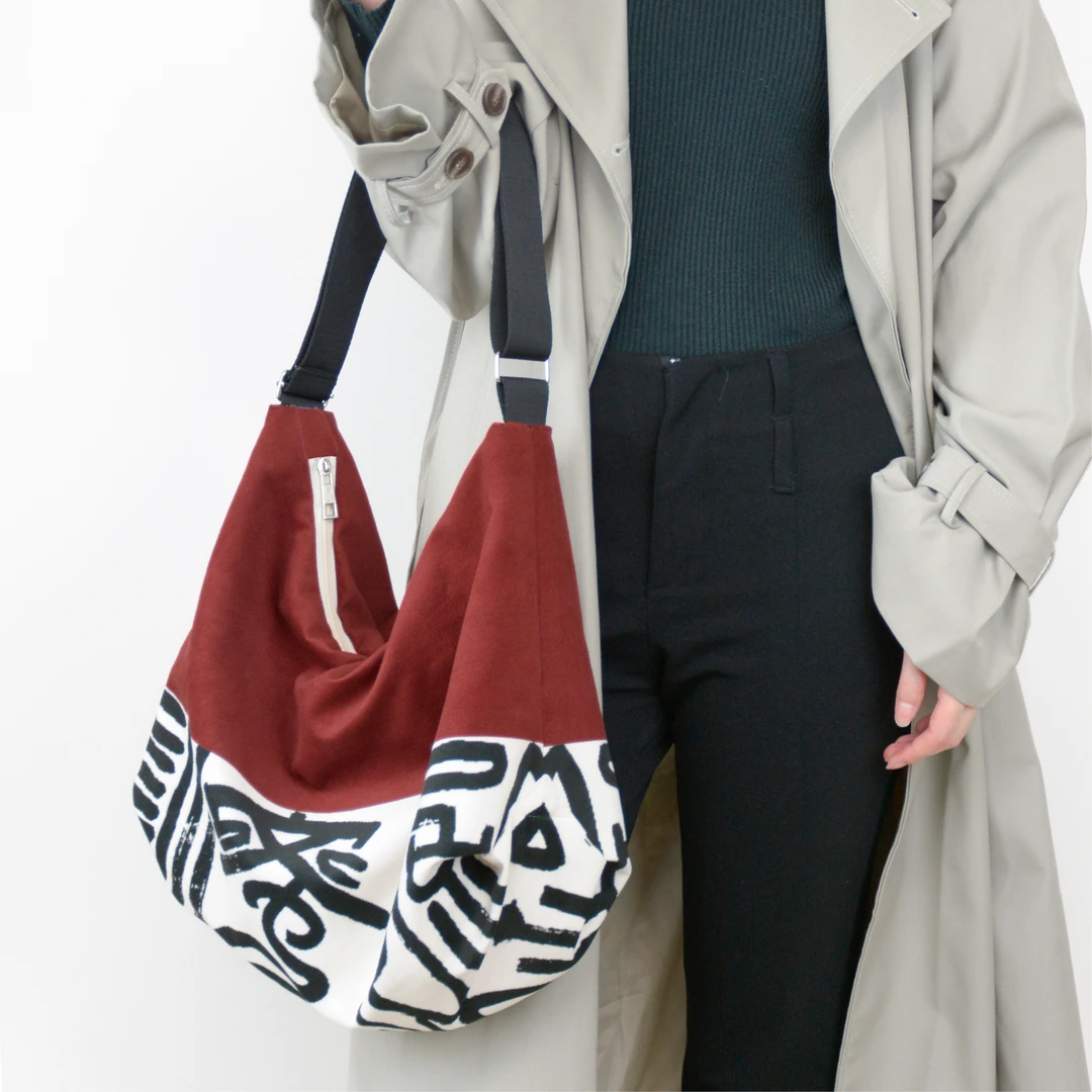 原创古韵时尚通勤水墨单肩斜挎包古风大容量文艺环保斜挎包女士