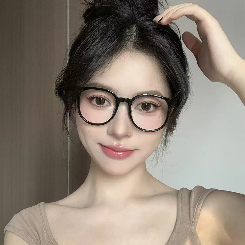 韩系超轻ins风防蓝光眼镜可配近视素颜神器大框眼镜超薄弹力镜腿