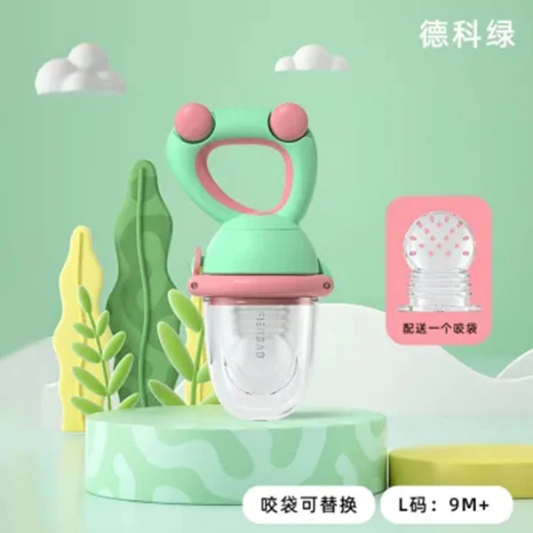 有贝水果咬咬乐辅食器宝宝可旋转推进婴儿磨牙食物奶嘴咬咬袋