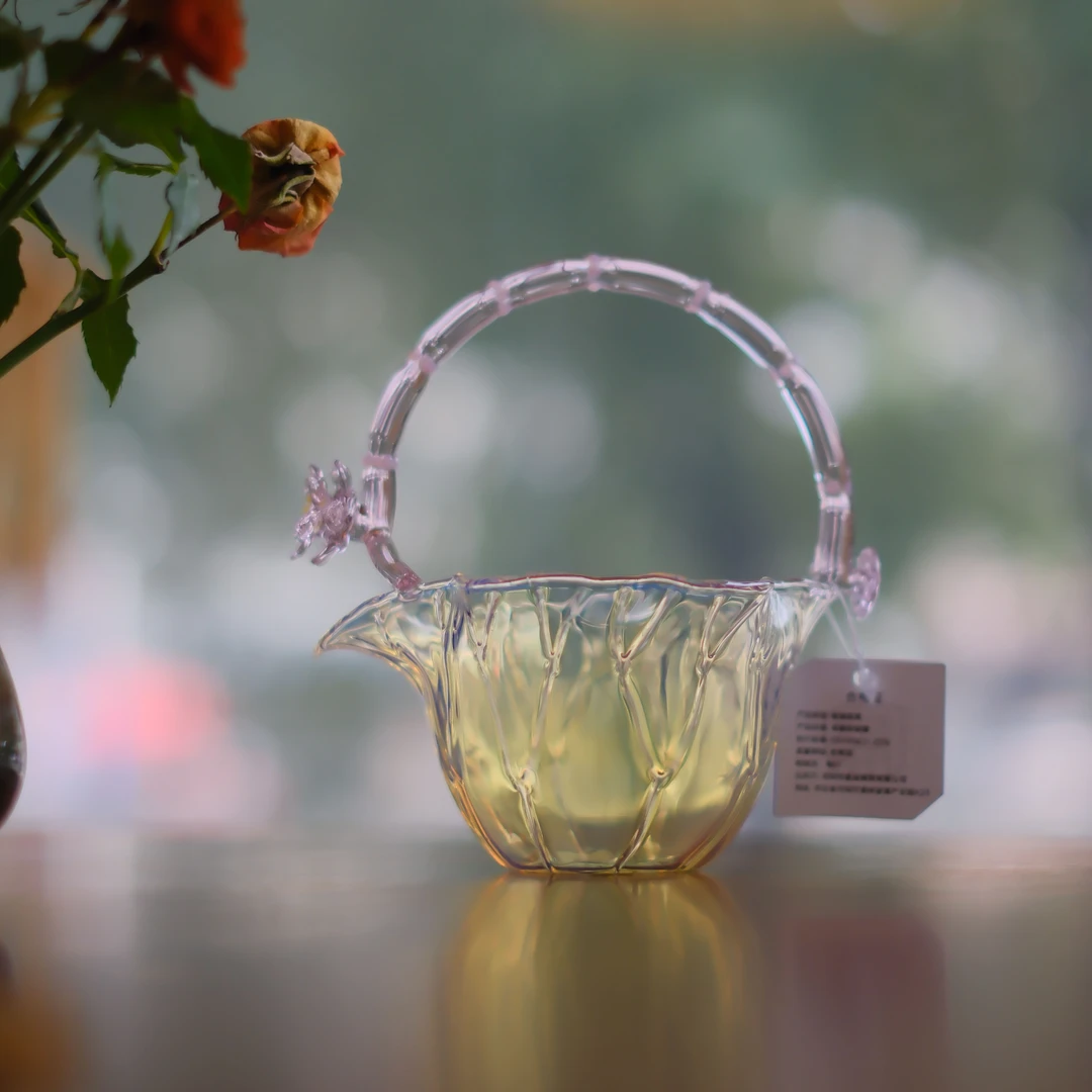 大碗茶器 荷韵提梁女士款高颜值耐热高硼硅玻璃提梁公道杯150cc