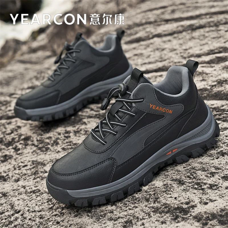意尔康爸爸鞋男鞋秋冬款软底防滑中老年舒适不累脚健步鞋50-60岁