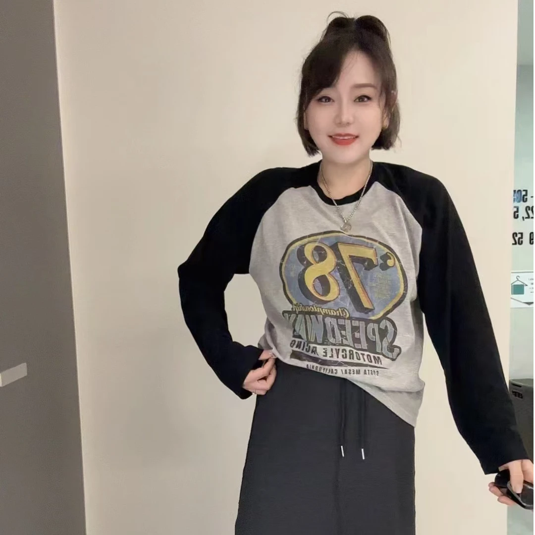 东大门正品 CR秋季新款斜肩磨毛t恤（不支持退换）