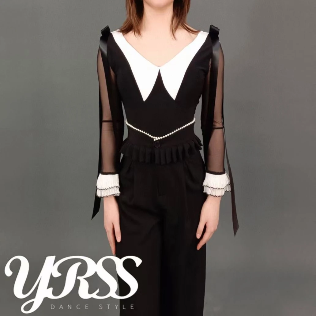 YRSS舞服♥秋季巴尔曼新款设计师拉丁舞摩登舞上衣GJ202291