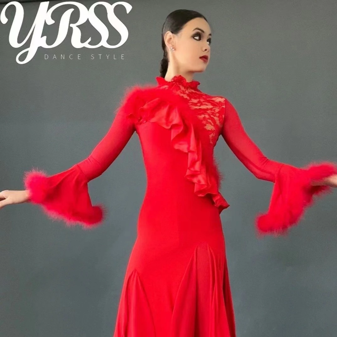 YRSS舞服♥新款设计师千金拉丁舞摩登舞连体裙