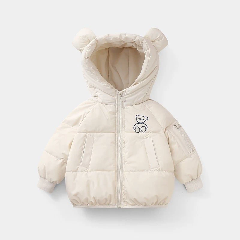 新款上新热销新款儿童白鸭绒羽绒服男女童中小童外套婴儿小耳朵秋