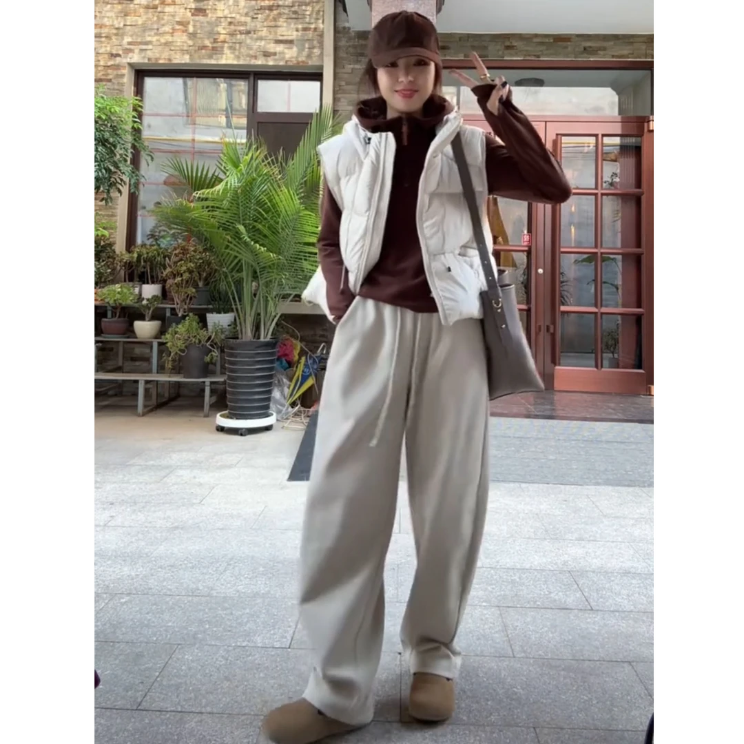 【年姐姐专属】秋季运动裤女高腰卫裤休闲百搭垂感阔腿裤洋气显瘦