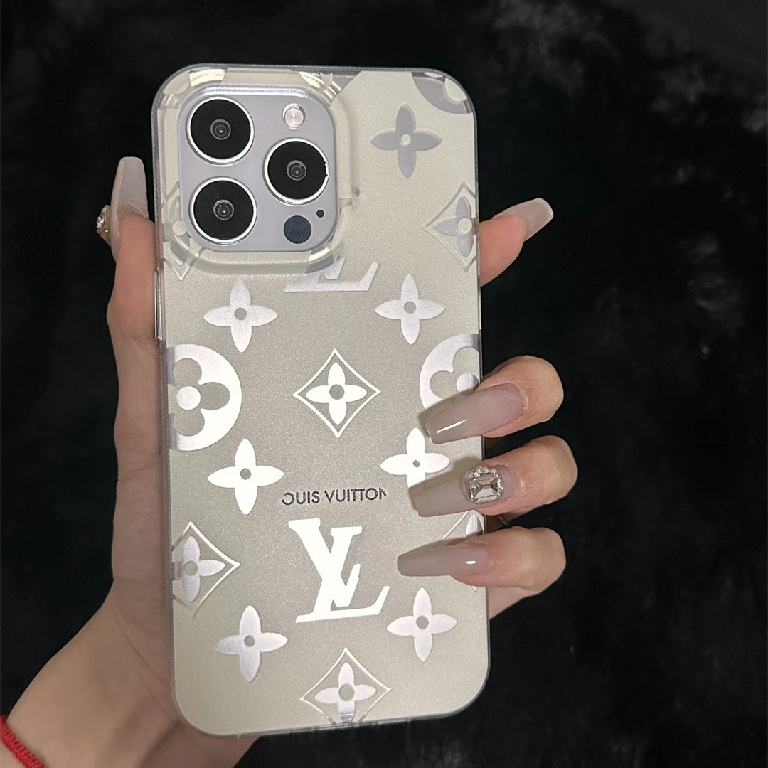 网红复古银色苹果15promax手机壳11iPhone14Pro老花13/12大牌ins